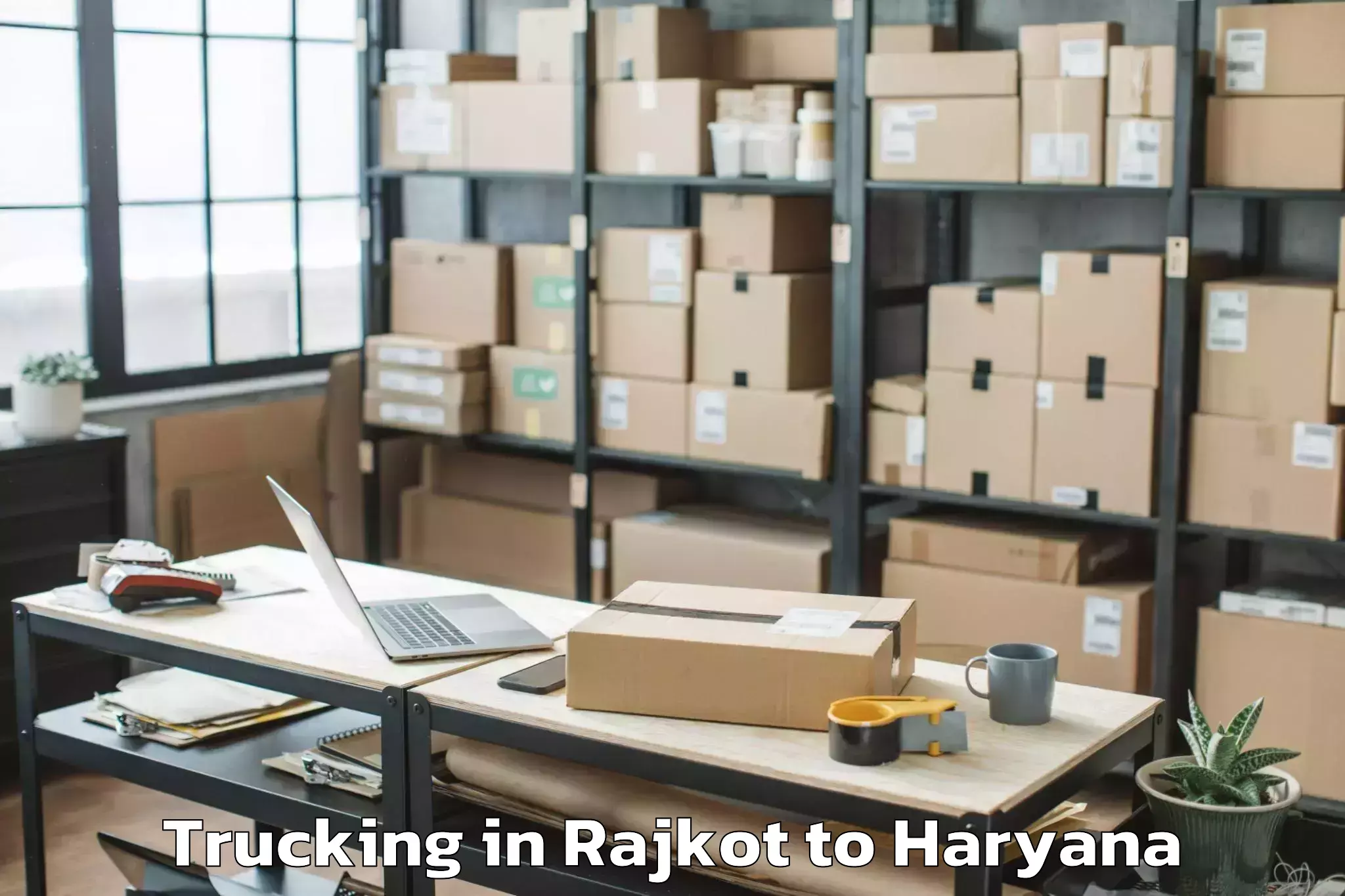 Trusted Rajkot to Kr Mangalam University Gurgaon Trucking